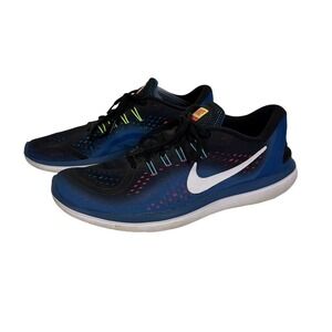Nike Flex 2017 Woman's RN Running Shoes 11.5 Blue Black 898476-004 Walking Sport